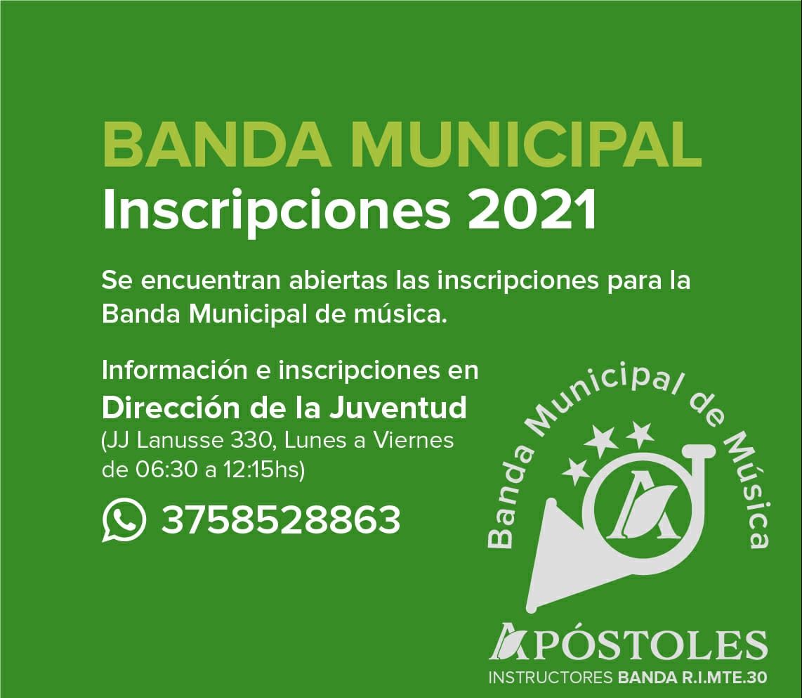 Inscripciones abiertas para formar parte de la Banda Municipal de Música
