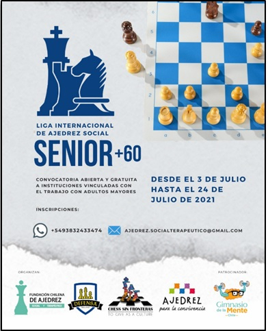 ENCUENTRO VIRTUAL DE AJEDREZ +60: LEDESMA Y RETA EMPATARON EN EL PRIMER LUGAR
