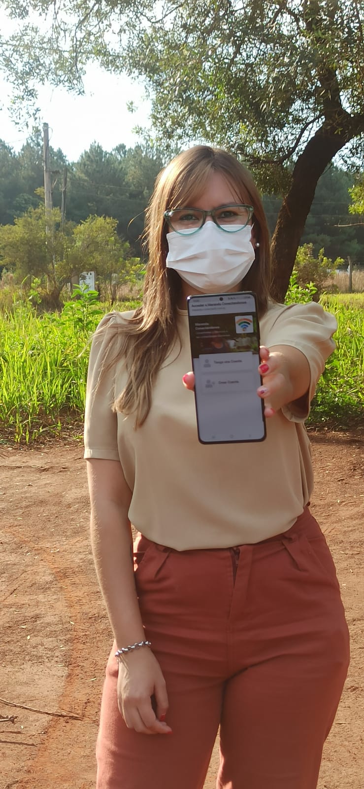 Karen Fiege, Candidata a diputada Provincial visito San Ignacio