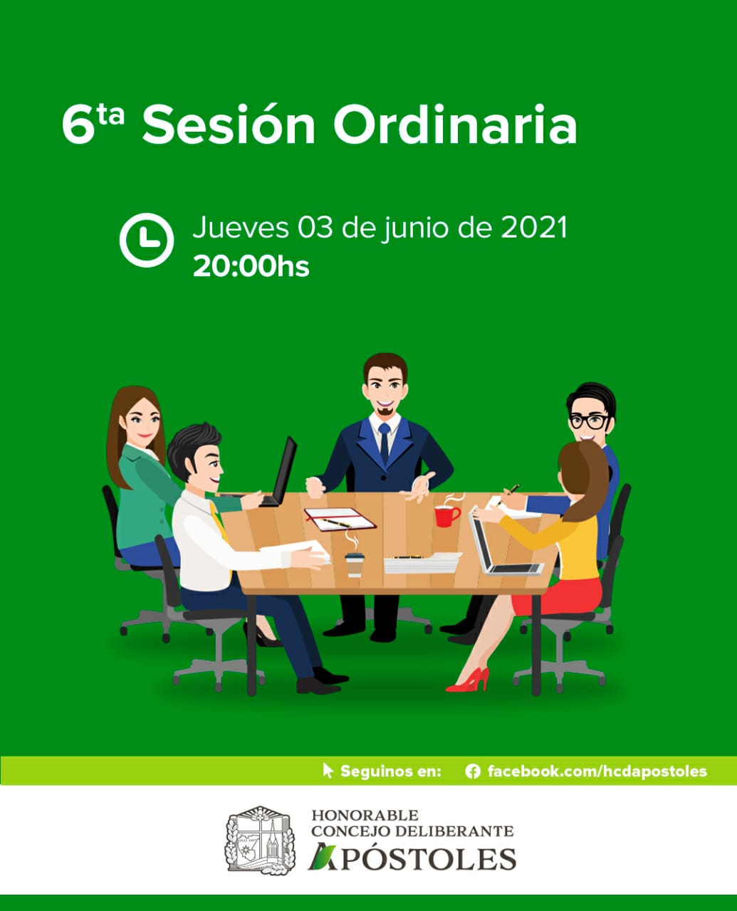 Se realizará la sexta Sesión Ordinaria del año del HCD