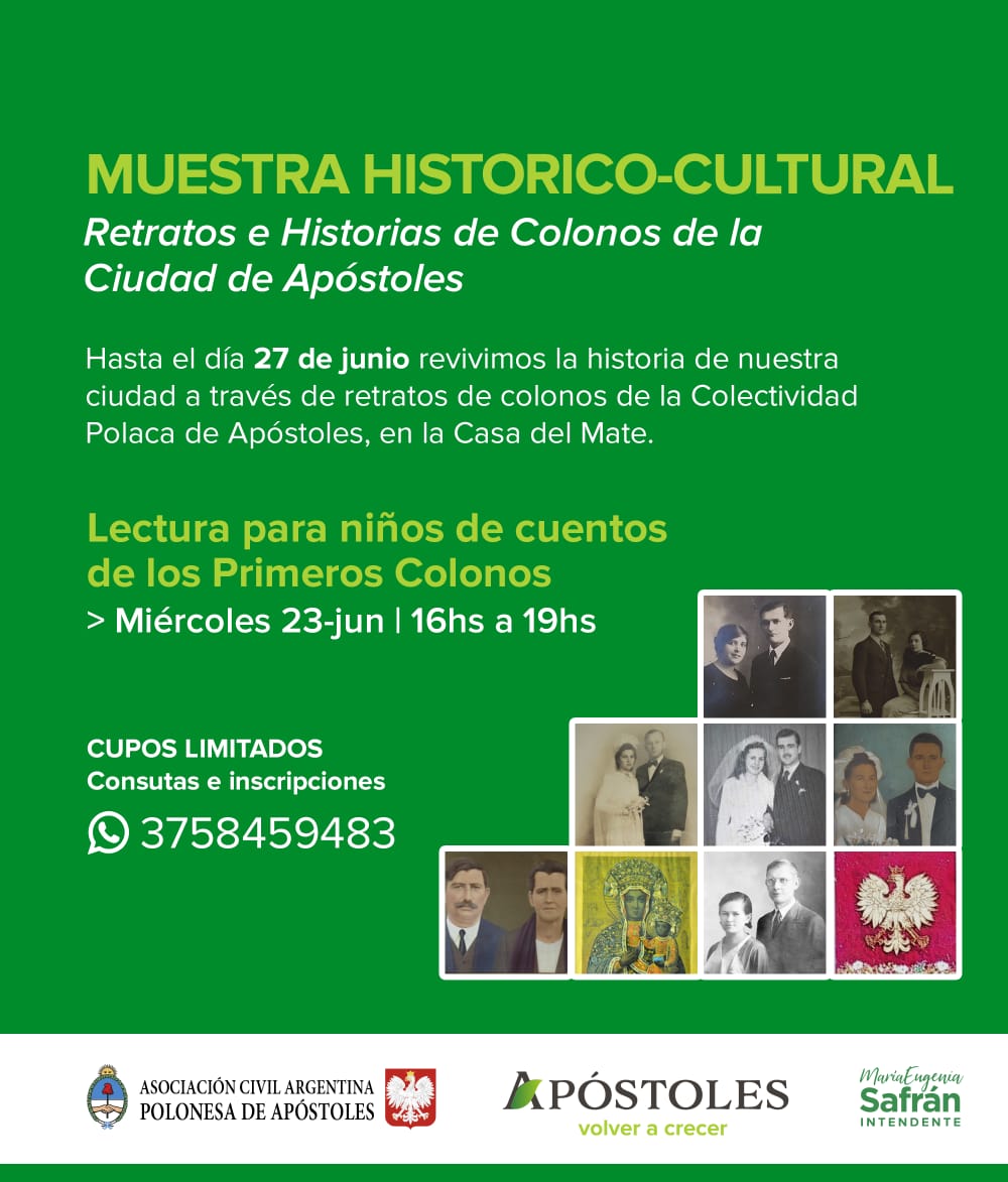 Muestra Histórico-Cultural de la Colectividad Polaca en Apóstoles: Lectura de cuentos de los Primeros Colonos