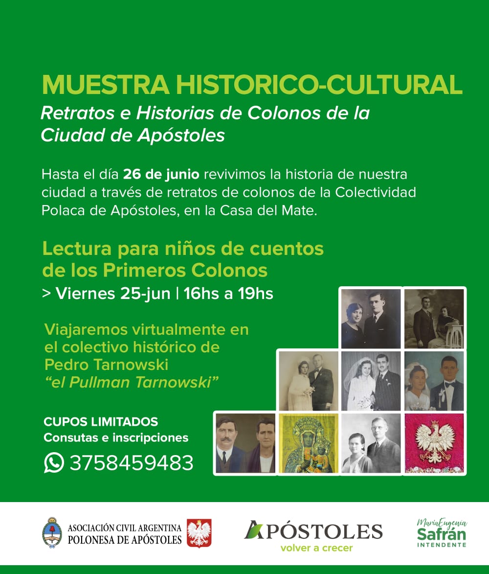 Muestra Histórico-Cultural de la Colectividad Polaca en Apóstoles: Lectura de cuentos de los Primeros Colonos
