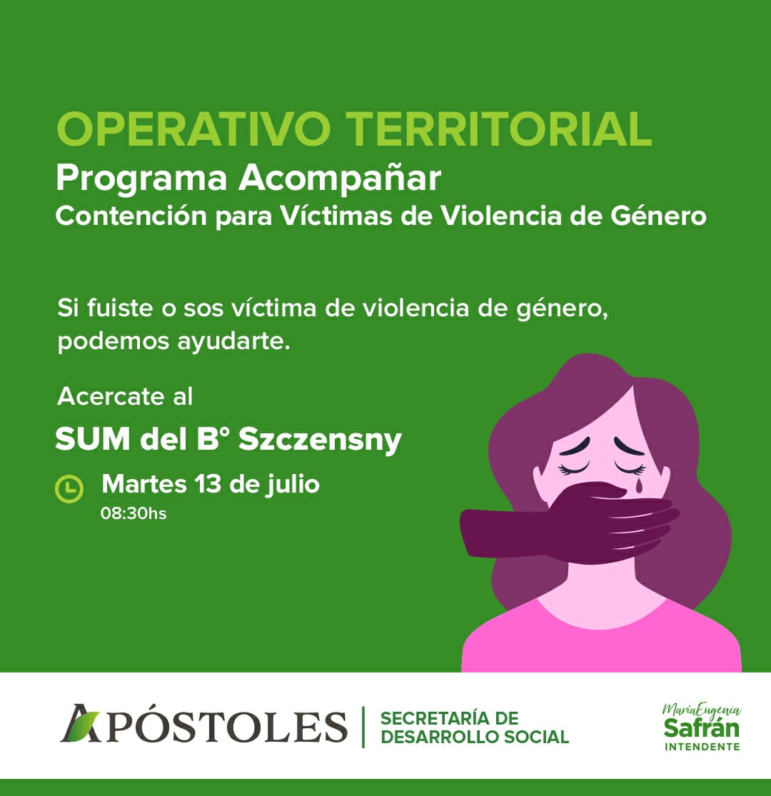 Realizarán operativo Territorial del Programa Acompañar