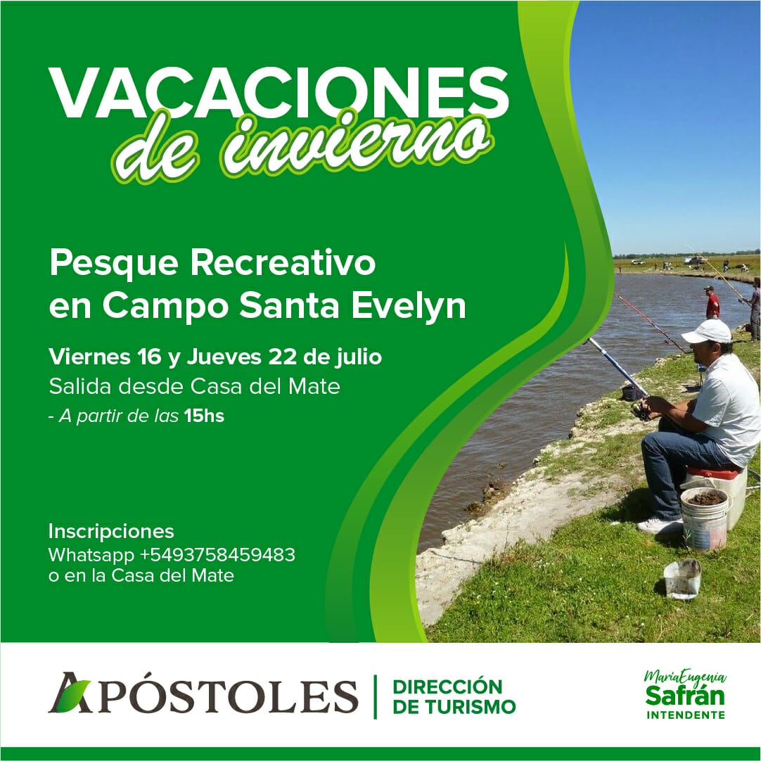 Vacaciones de Invierno en Apóstoles: Tarde de Pesque Recreativo