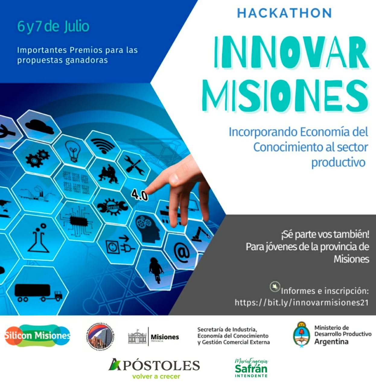 La Oficina de Empleo de Apóstoles informa que se encuentra abierta la Inscripción Hackathon Innovar Misiones