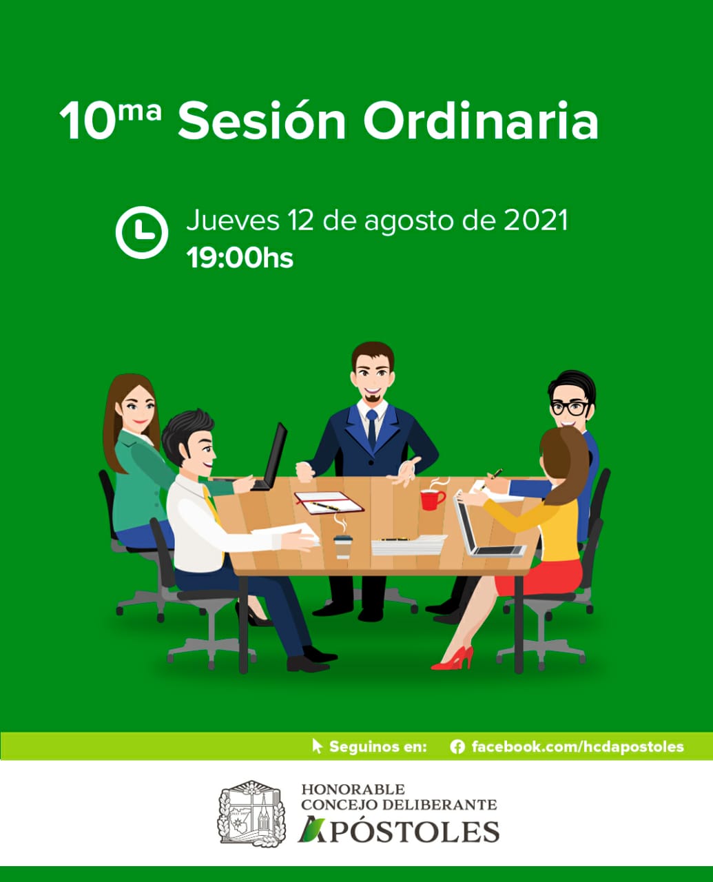 Se realizará la decima Sesión Ordinaria del año del HCD.