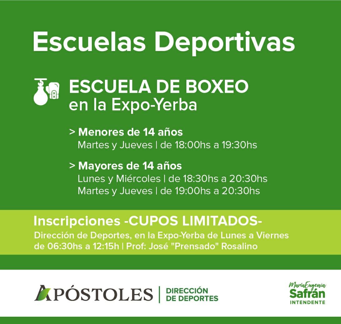 Inscripciones abiertas para participar de la Escuela de Boxeo Municipal