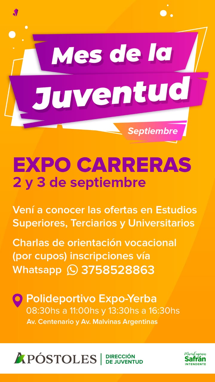 Se realizará la Expo Carreras en Apóstoles