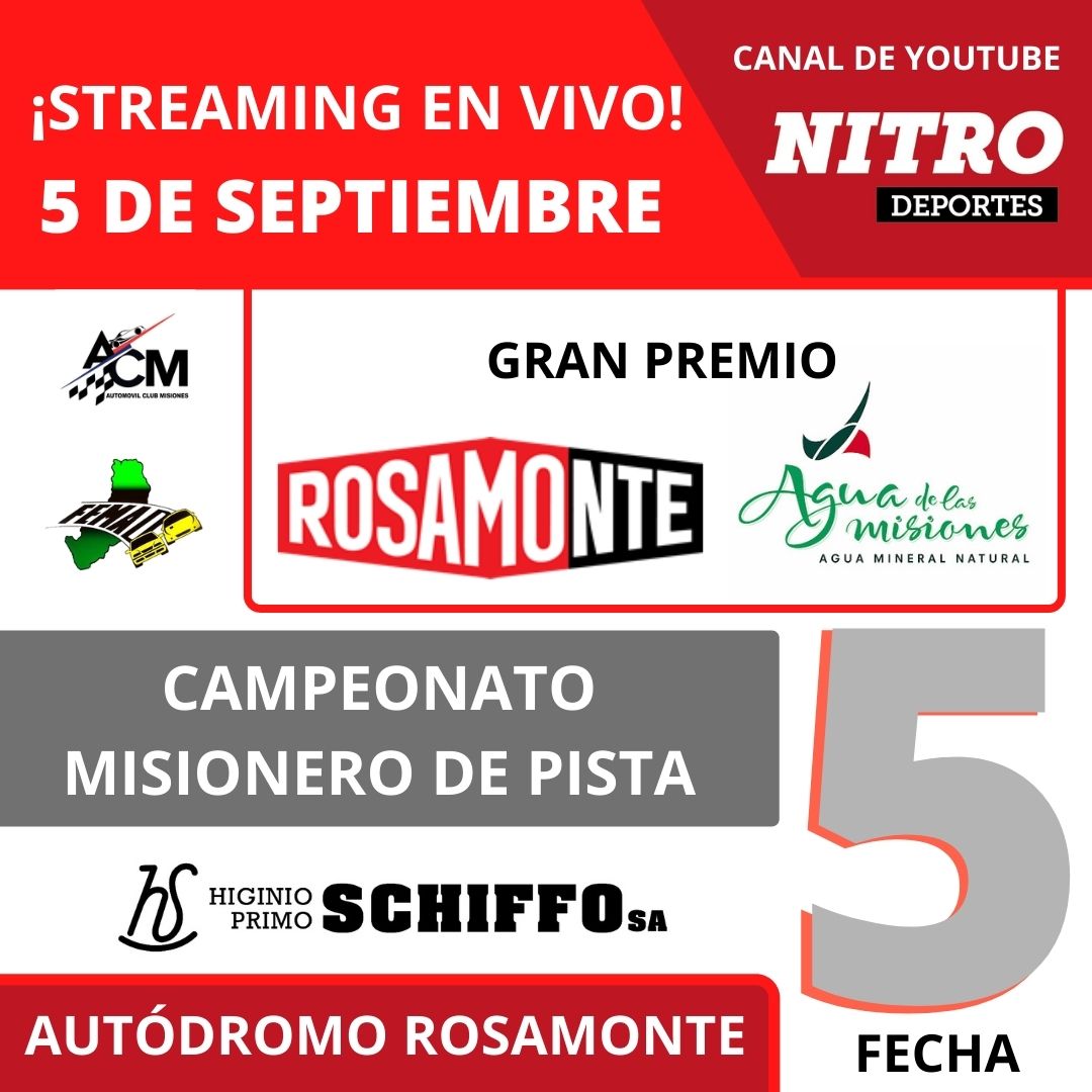 5ta fecha de Camp. Misionero de Pista/CRONOGRAMA/RPP