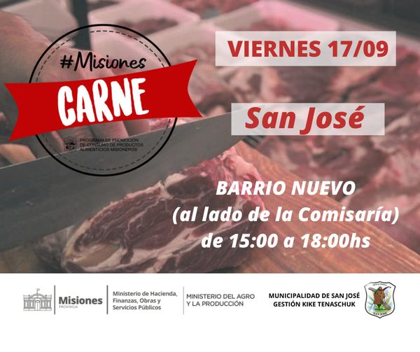 Atención San José llega el Programa Provincial #MisionesCarne