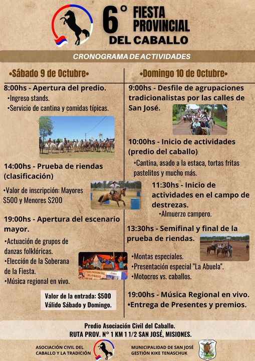 6ta edición de la Fiesta Provincial del Caballo en San José