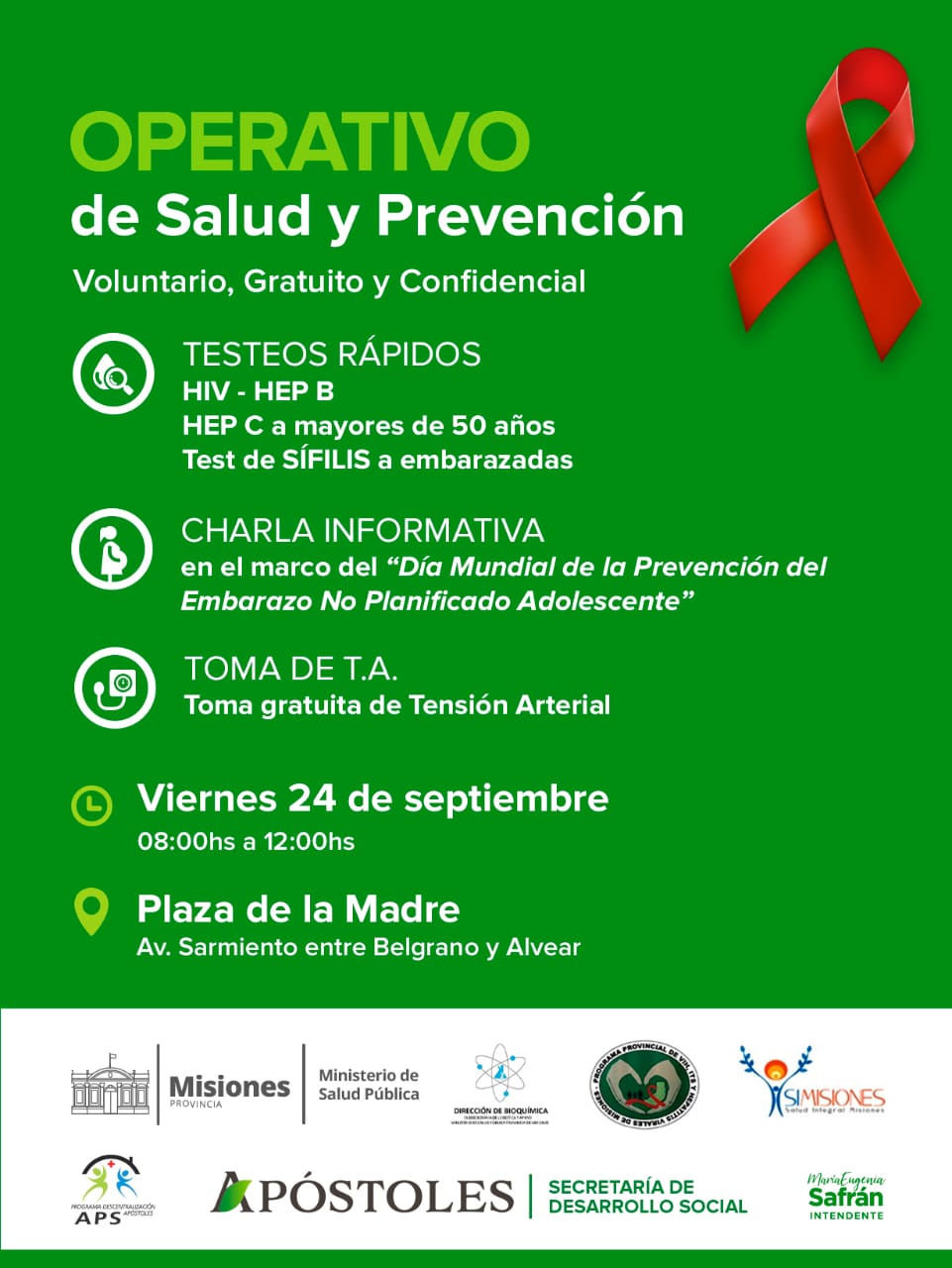 Mañana se realizará un operativo de Salud y Prevención
