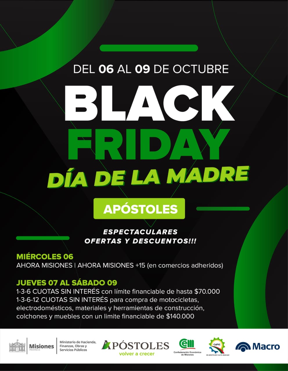Vuelve la semana del Black Friday en Apóstoles