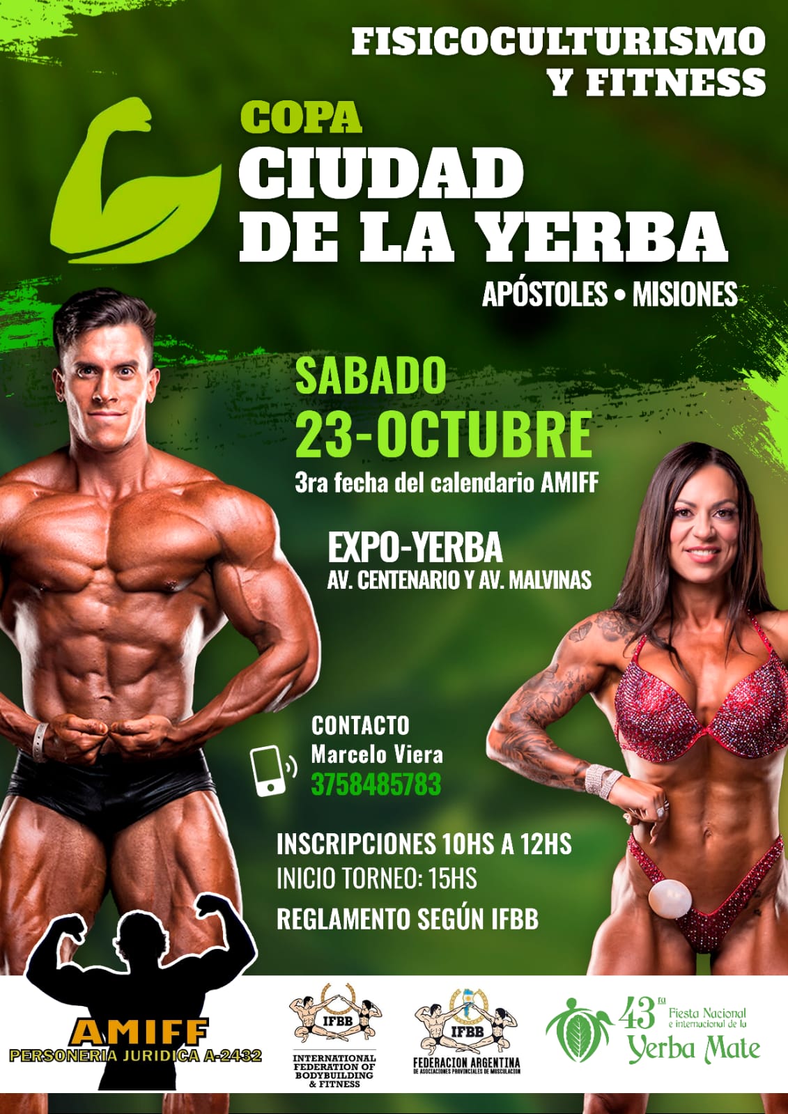 Este fin de semana se realizará en Apóstoles el Torneo de Fisicoculturismo y Fitness “Copa Ciudad de la Yerba Mate”