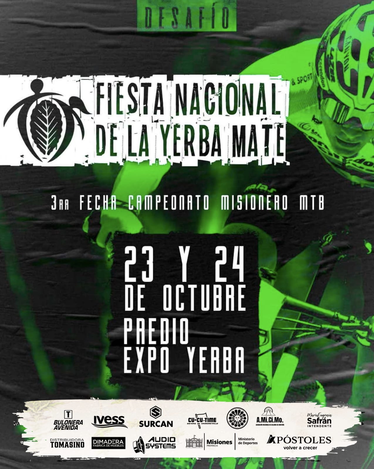 El 23 y 24 de octubre se realizará en Apóstoles el Rally Bike “Desafío de la Fiesta de la Yerba Mate”
