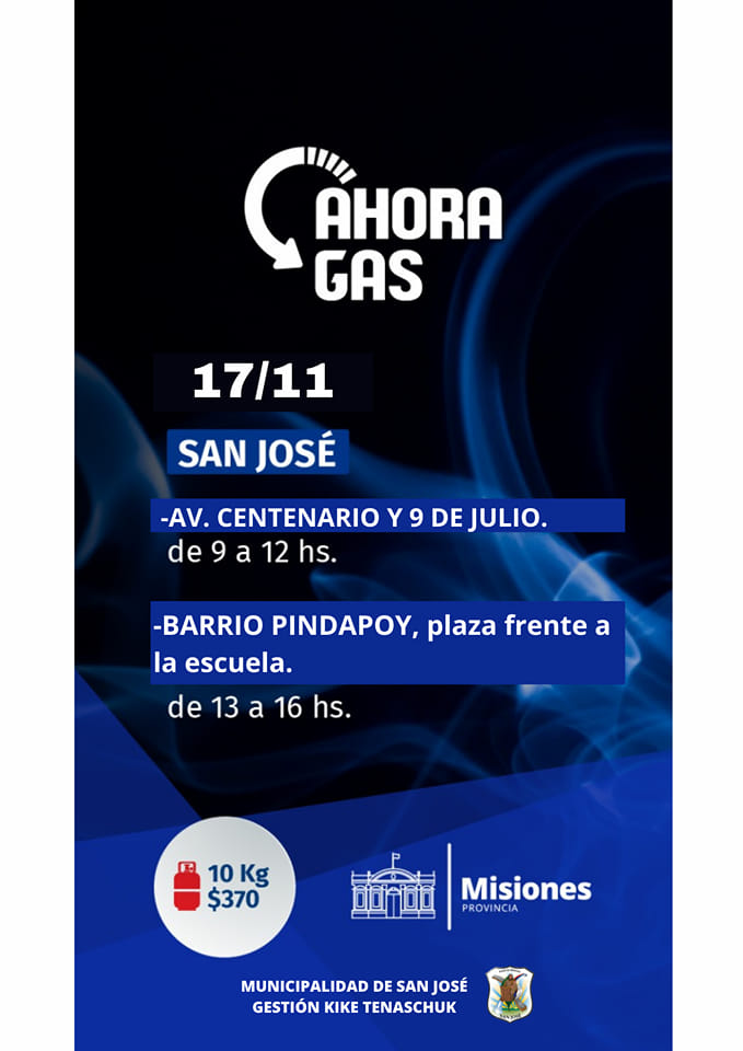 Ahora Gas llega nuevamente a San Jose