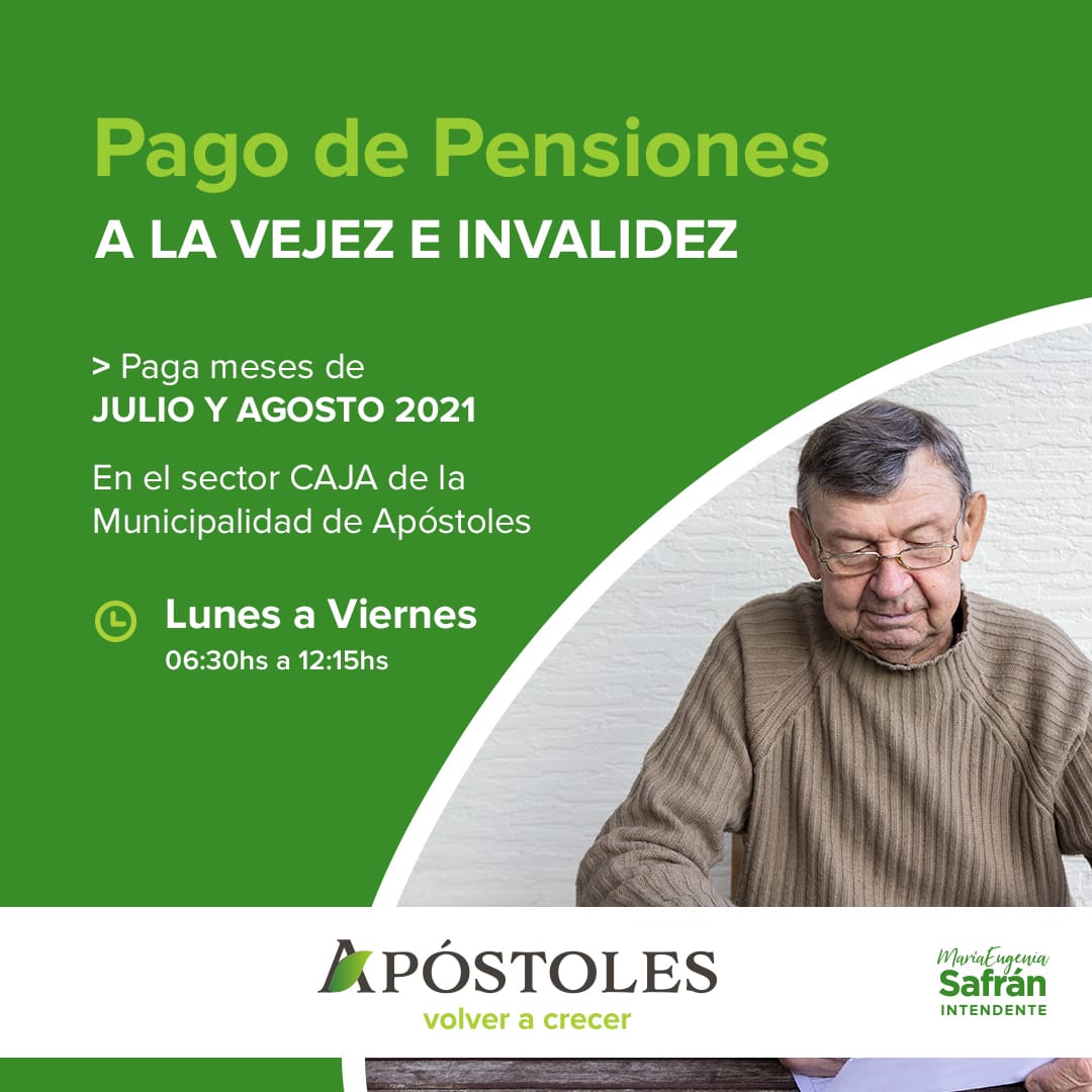 Pago de Pensiones por Vejez e Invalidez