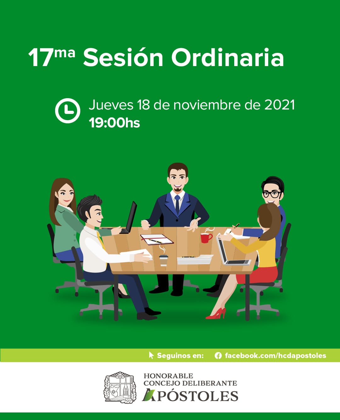Esta noche volverá a sesionar el Honorable Concejo Deliberante de Apóstoles