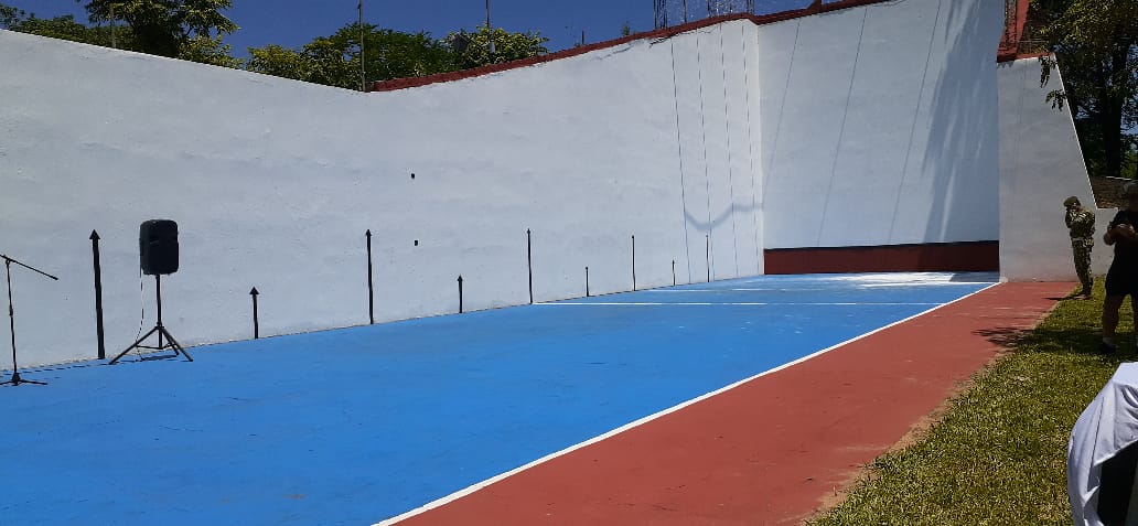 Se reinauguró la cancha de Pelota Paleta del Club Achalay