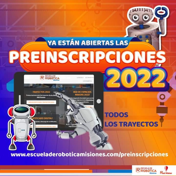 En San José ya se encuentran abiertas las inscripciones de la Escuela de Robótica ciclo 2022