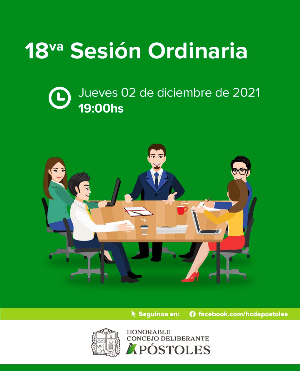 Se realizará una nueva Sesión Ordinaria del HCD