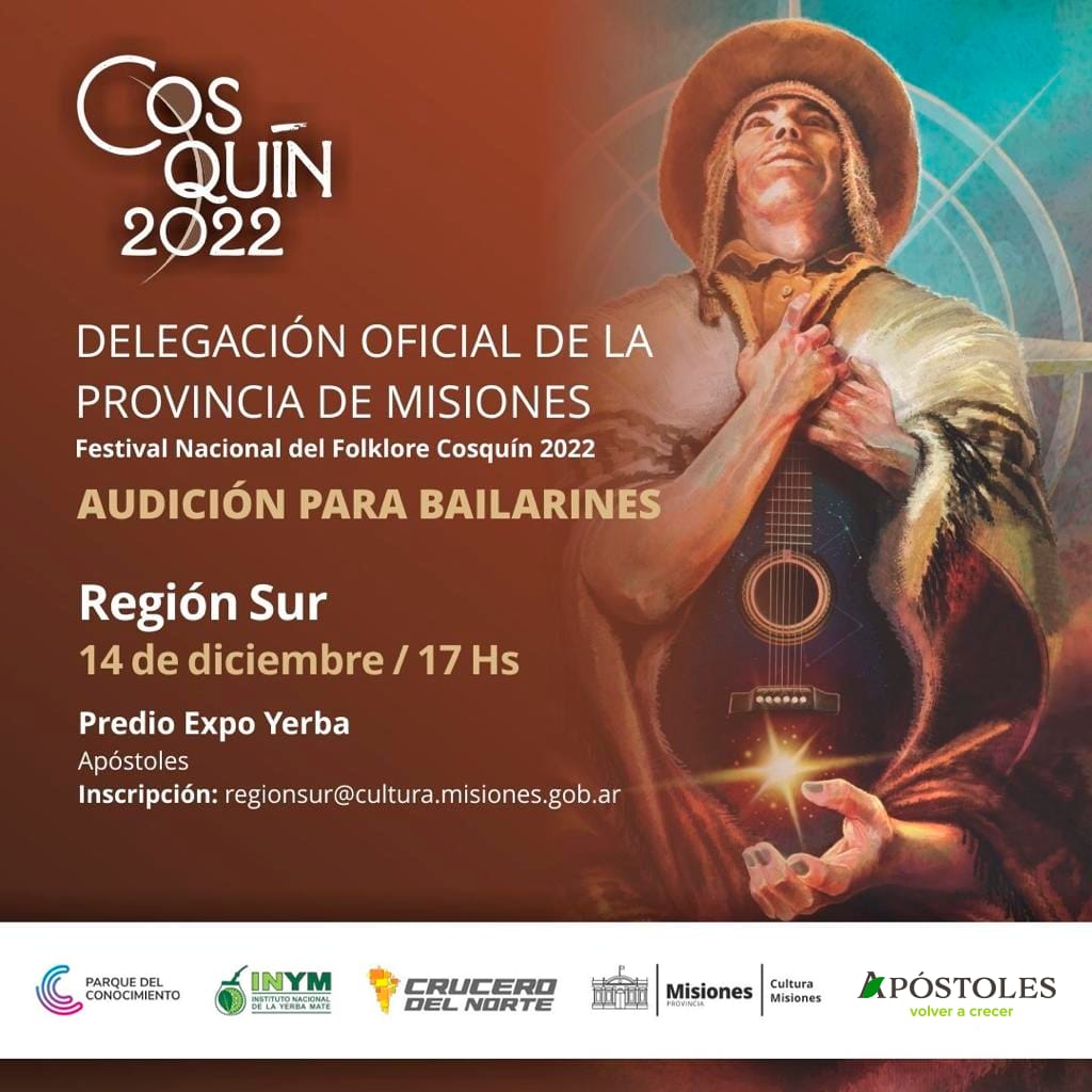Bailarines misioneros a Cosquín 2022: inician las audiciones regionales