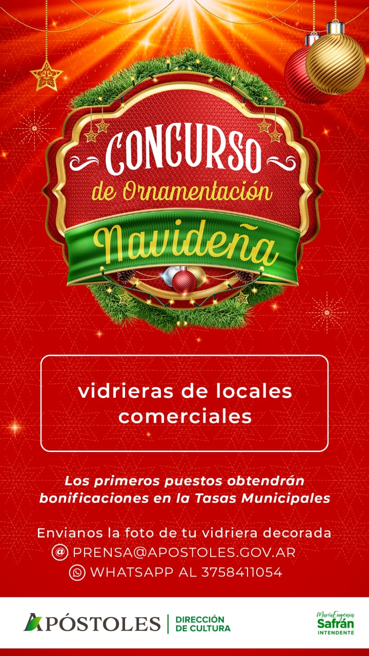 El municipio invita a decorar vidrieras para participar de concurso navideño