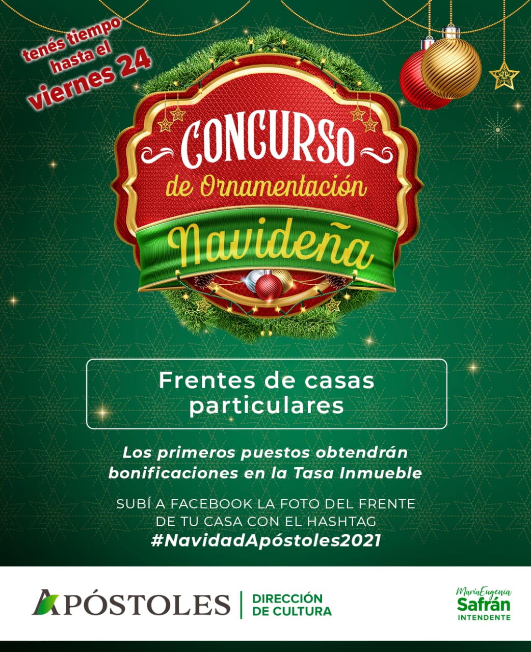 Concurso navideño de ornamentación de frentes de casas: Hasta el día 24 de diciembre podrán publicar sus fotografías