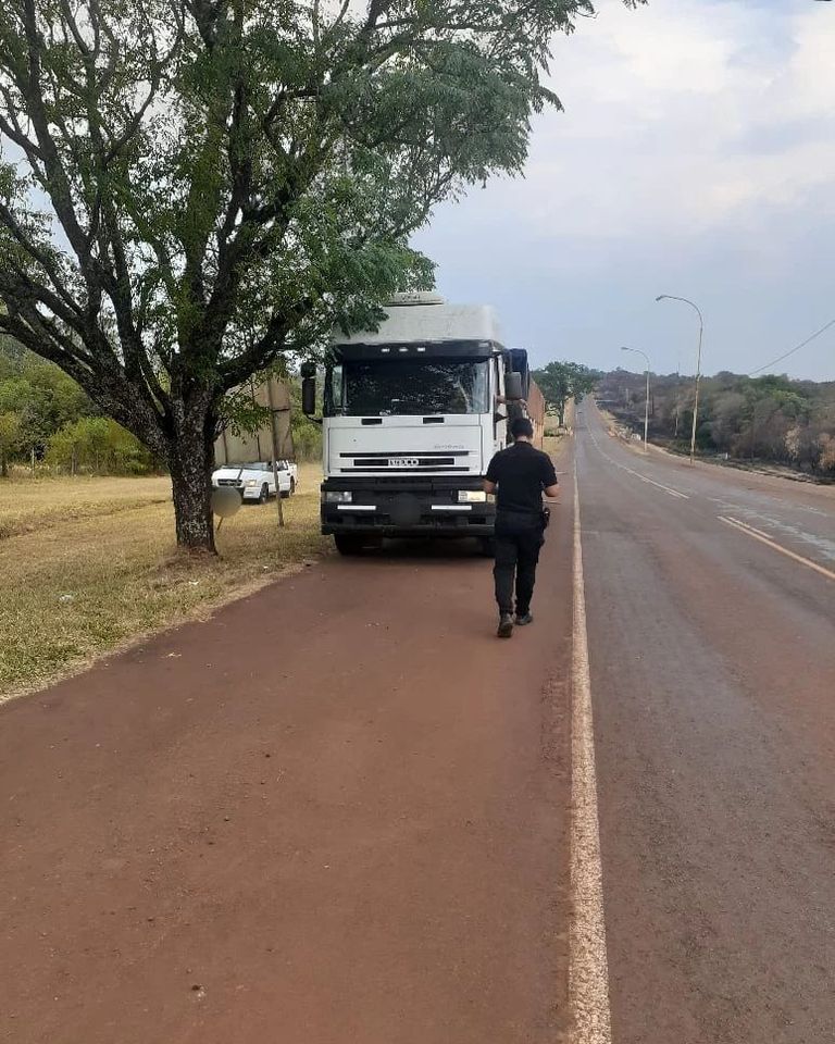 Camión sin aval aduanero secuestrado en la localidad de San José