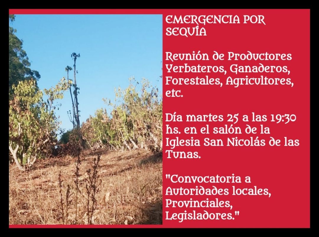 Reunión entre autoridades y productores de Tres Capones y la zona por la Emergencias por Sequias