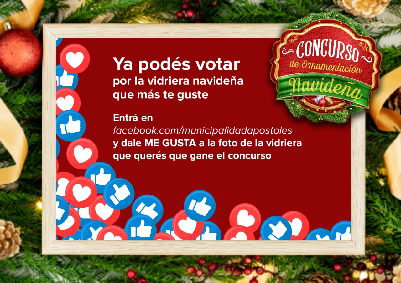 Invitan a la población a participar de la elección de los ganadores del concurso de vidrieras navideñas