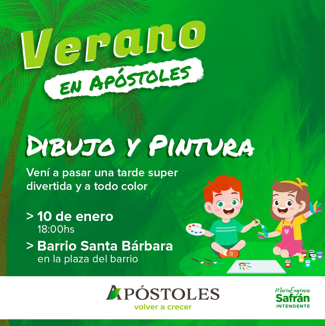 Verano en Apóstoles 2022: Dictarán curso de Dibujo y Pintura