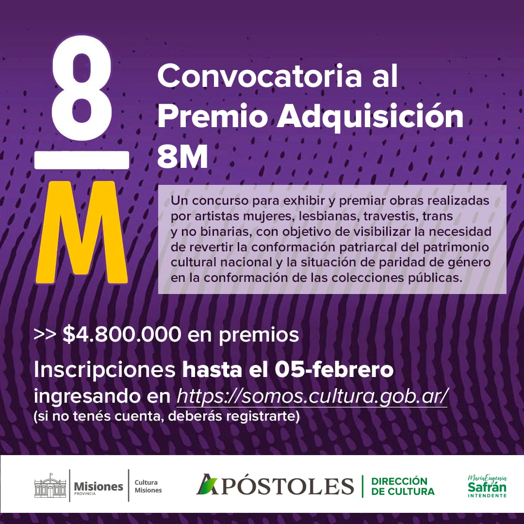 Convocatoria al Premio Adquisición 8M