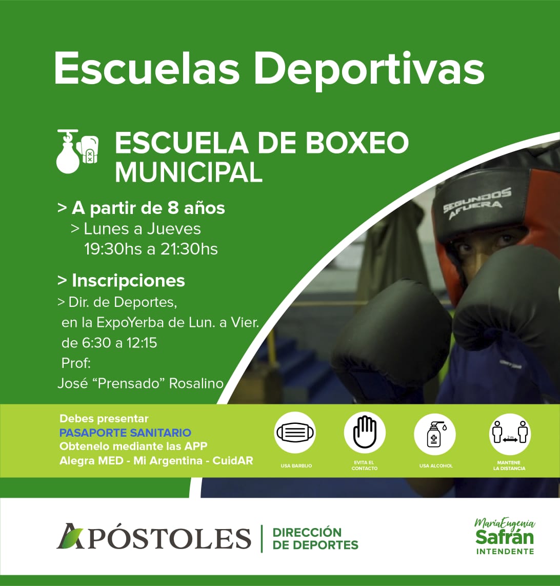 Inscripciones abiertas para participar de la Escuela de Boxeo Municipal