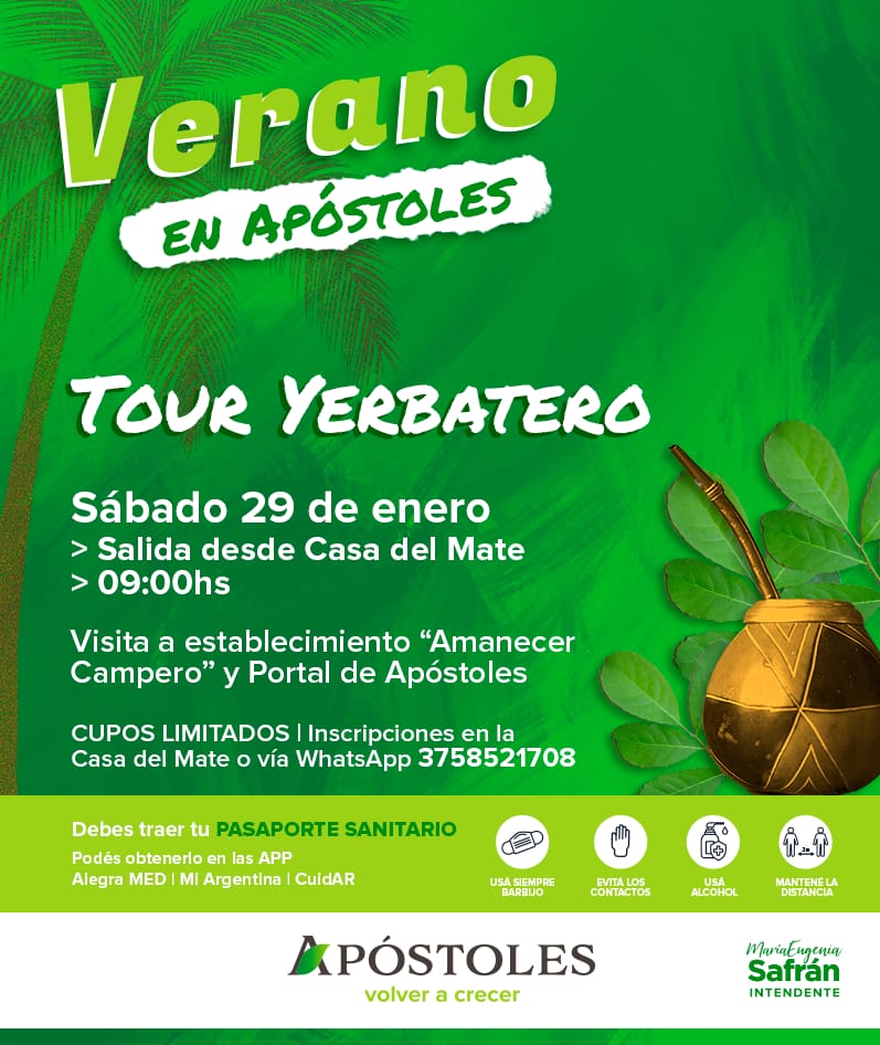 Sábado con Tour Yerbatero en Apóstoles