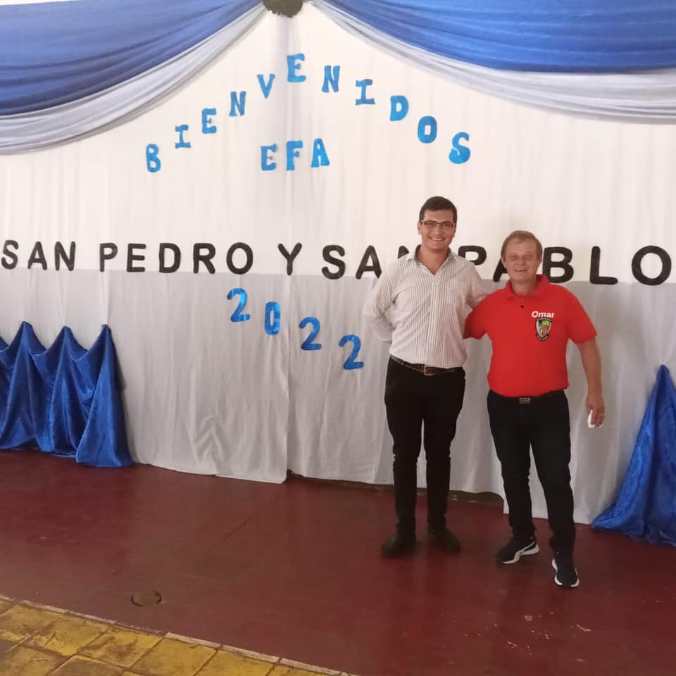 El Intendente Adrian Solís presencio el inicio del año lectivo de la Escuela EFA