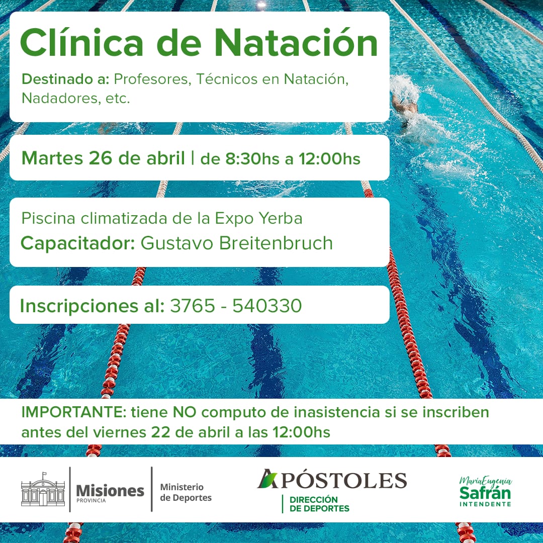 Clínica de Natación en Apóstoles.