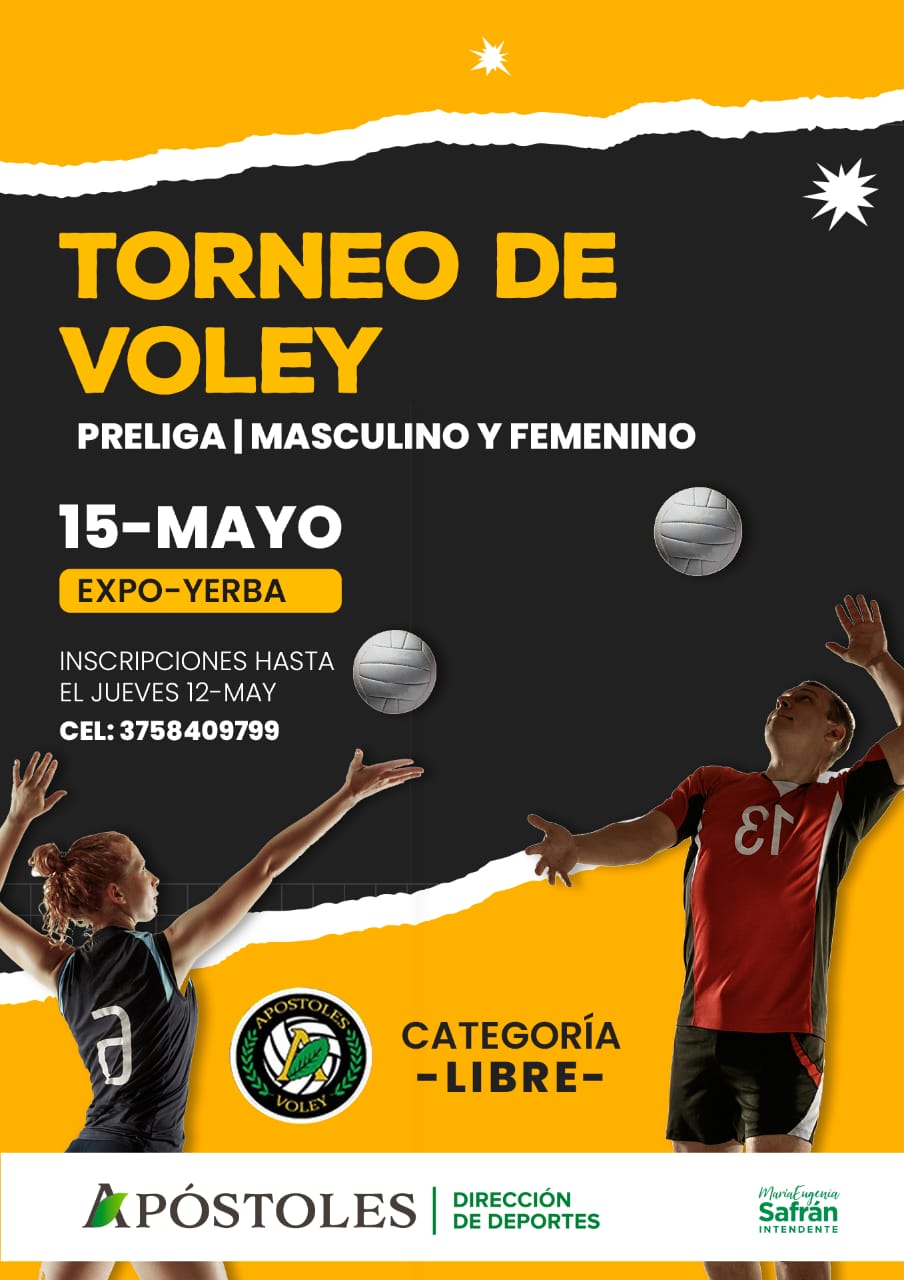 Torneo de Voley Masculino y Femenino en Apóstoles.