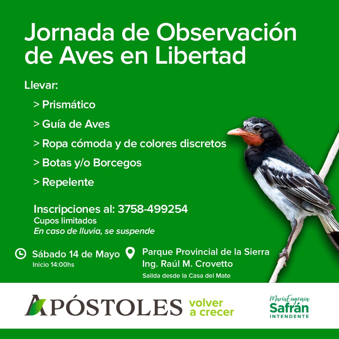 Jornada de Observación de Aves en libertad.