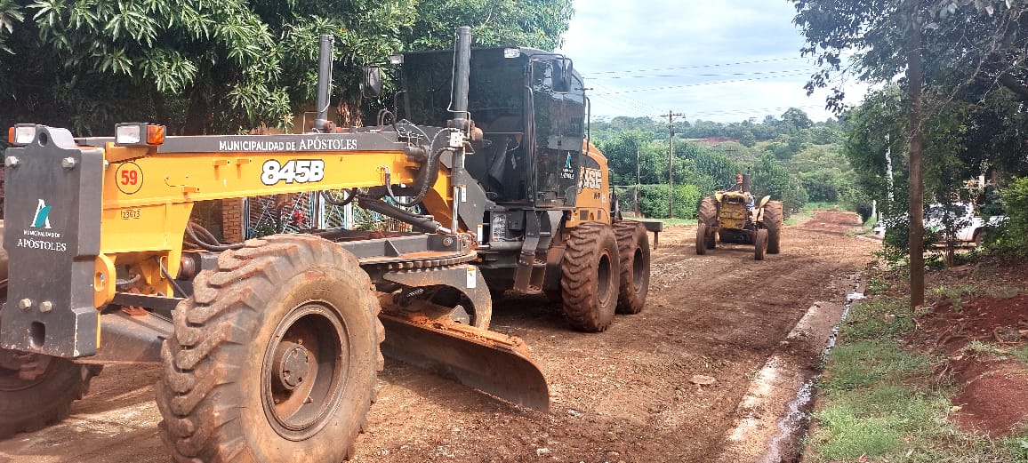 Trabajos de reparación sobre calles Venezuela y Ludovico Widera.