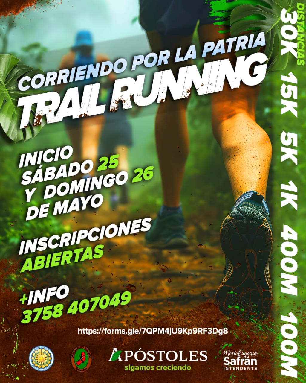 Se desarrollará la Competencia “Corriendo Por la Patria Trail Running”