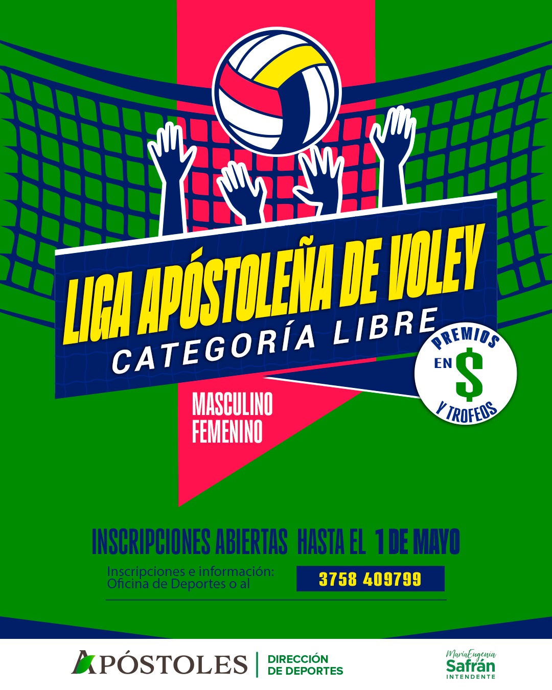 Comienzan las Actividades de la Liga Apóstoleña de Vóley