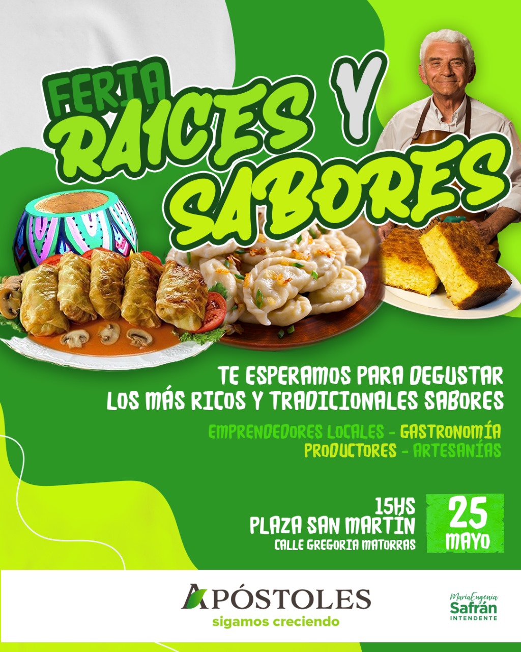 El sábado 25 de mayo llega la Feria “Raíces y Sabores” a Apóstoles