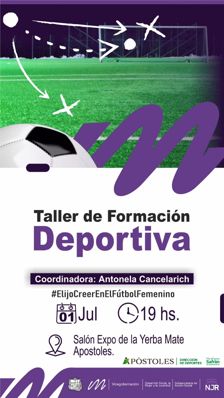 Se Realizará el Taller de Formación Deportiva en Apóstoles