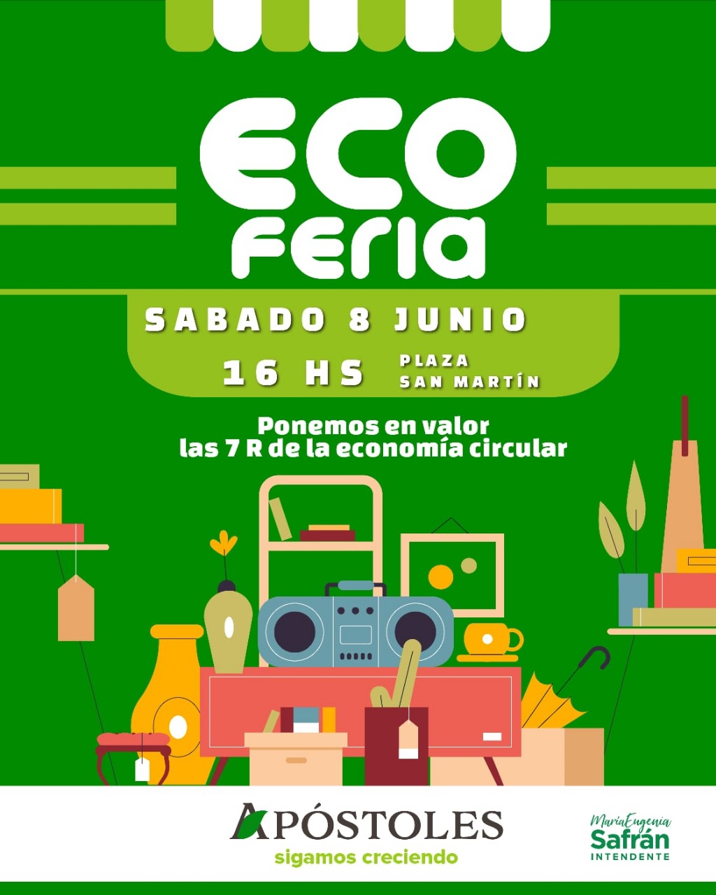 Se Desarrollará la Eco Feria con “Las 7 R” de la Economía Circular en Apóstoles