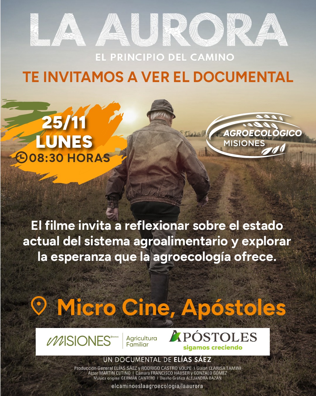 Se Proyectará el Documental «La Aurora, el Principio del Camino» en Apóstoles
