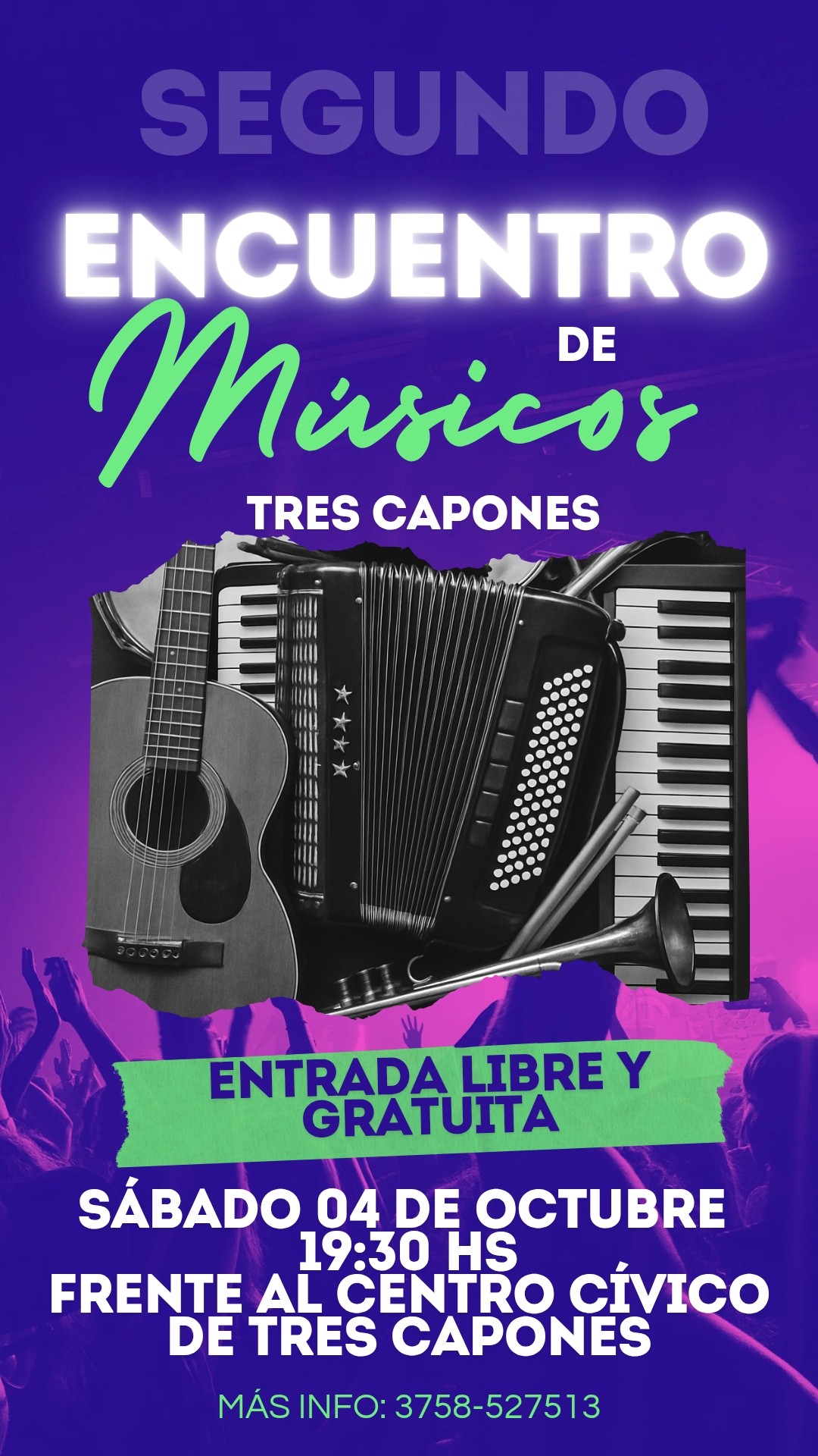 Tres Capones se prepara para el Segundo Encuentro de Músicos