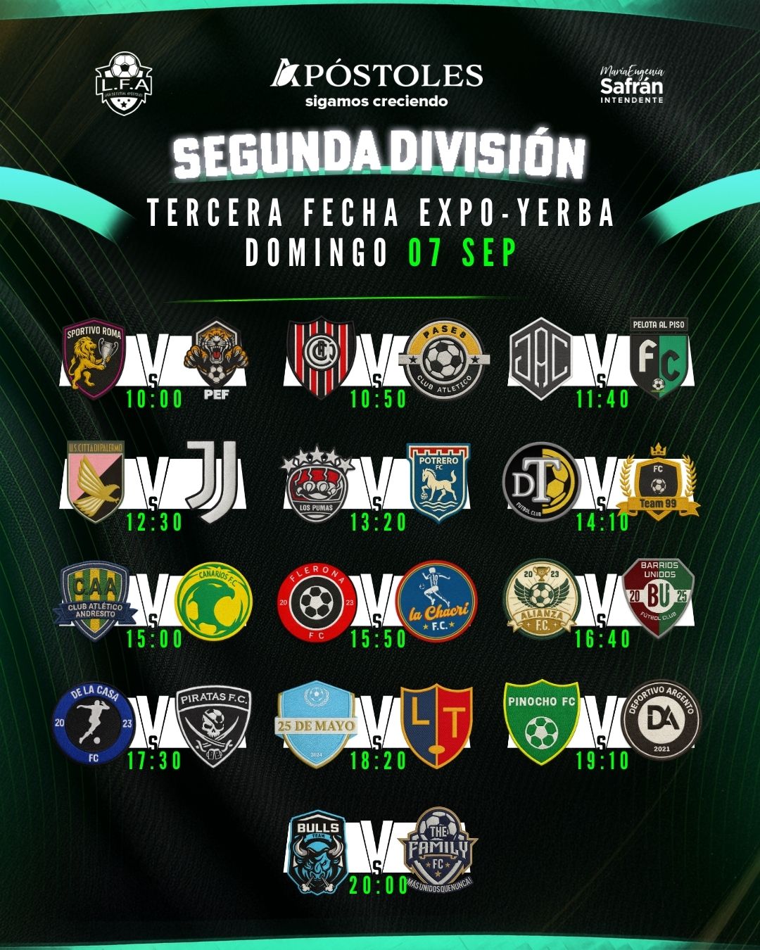 El futsal de los domingos hace vibrar la Expo Yerba